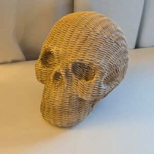 Becky Owens Woven Skull Sculpture - Tan